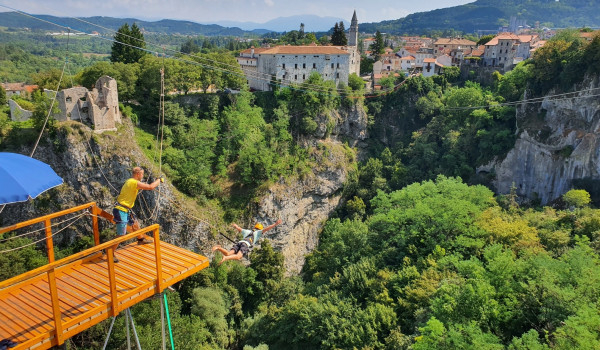 Zipline Pazin Schlucht