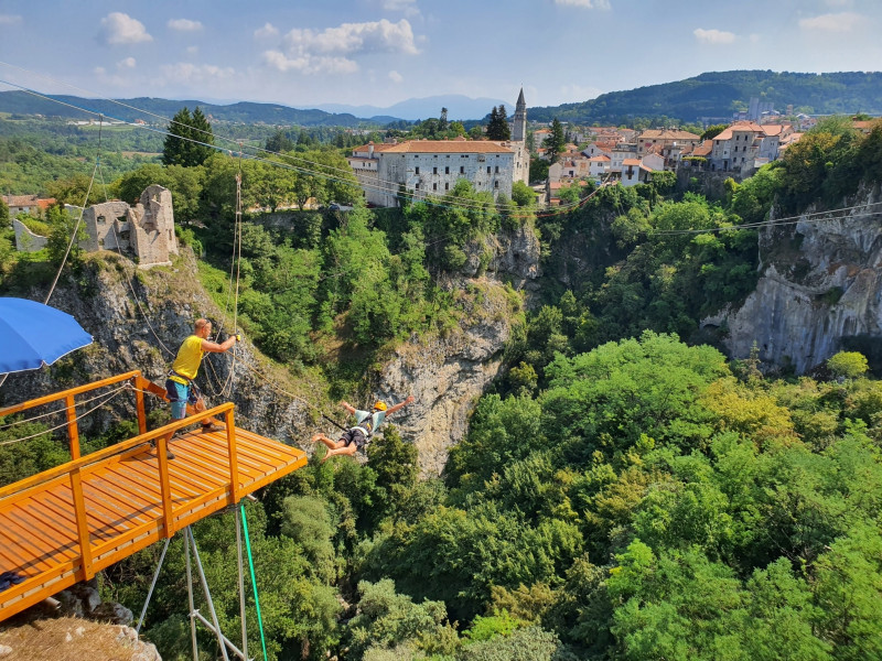 Zipline Pazin Schlucht